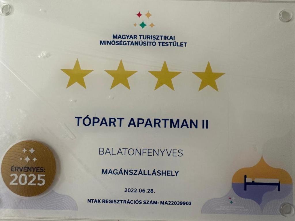 Topart Apartman I Balatonfenyves Exteriör bild